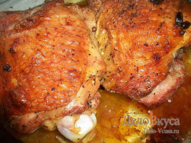 Рецепт запеченных индюшиных бедрышек