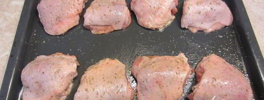 запеченные куриные бедрышки с тимьяном и оливковым маслом. Шаг 7