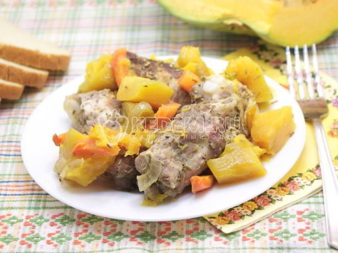 Рецепт запеченных ребрышек с тыквой