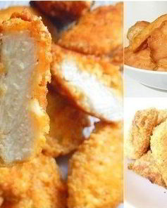 Жареная куриная грудка под соусом бешамель