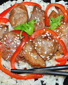 Жареная свинина в пряном маринаде