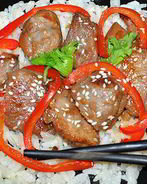 Жареная свинина в пряном маринаде