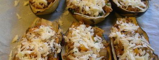 баклажаны, фаршированные тунцом и сладким перцем. Шаг 5