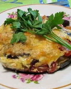 Баклажаны с грибами