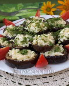 Баклажаны с сыром и чесноком