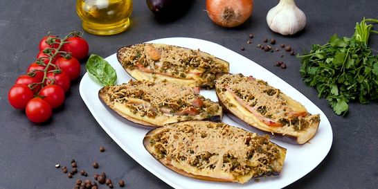 Баклажаны с ветчиной и пармезаном
