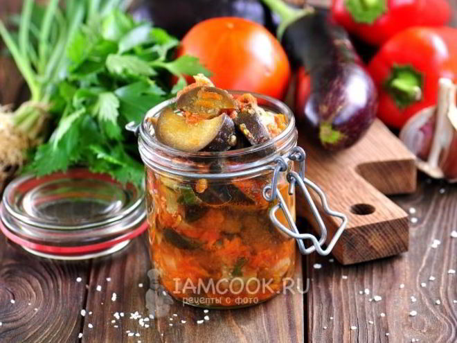 Рецепт баклажанов тушеных с помидорами и чесноком