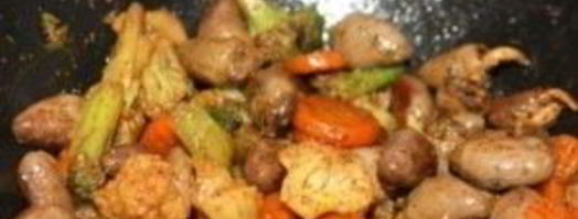 брокколи с куриными сердечками. Шаг 5