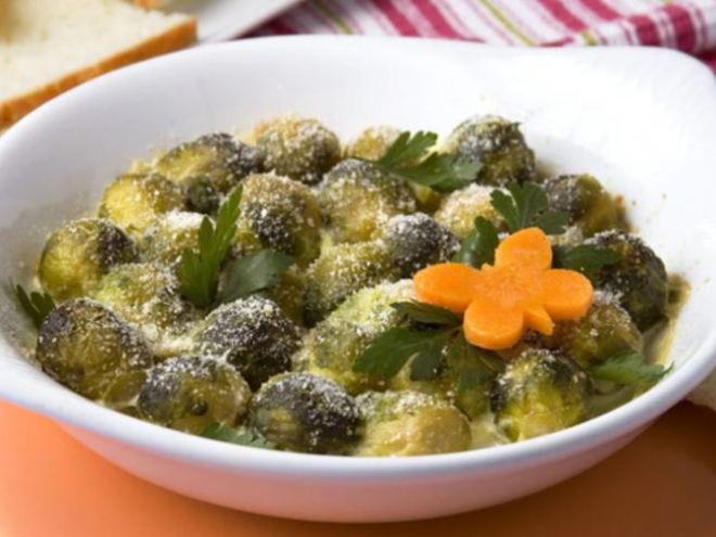 Рецепт брюссельской капусты в сливках