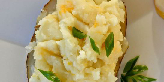 Фаршированная картошка с сыром