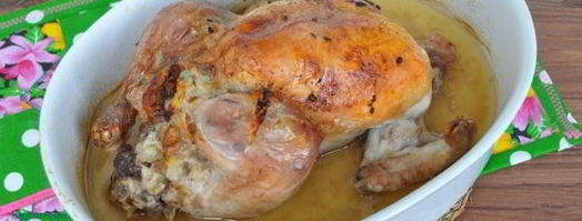 фаршированная курица с патиссонами в рукаве. Шаг 14