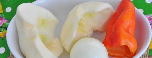 фаршированная курица с патиссонами в рукаве. Шаг 7