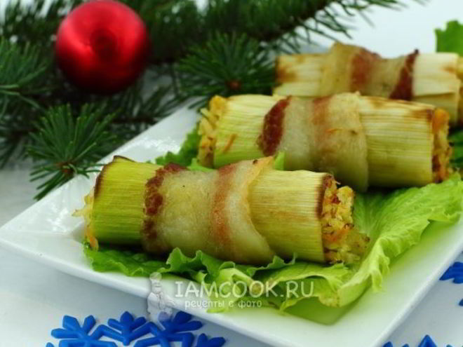 Рецепт фаршированного лука-порея