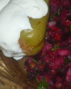 Фаршированный перчик с куриным фаршем