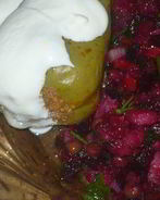 Фаршированный перчик с куриным фаршем