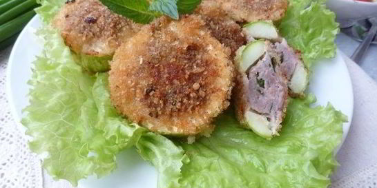 Фаршированные кабачки в хрустящей корочке