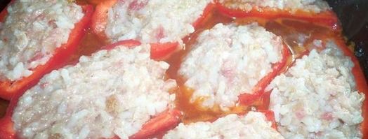 фаршированные перцы с сыром на сковороде. Шаг 2