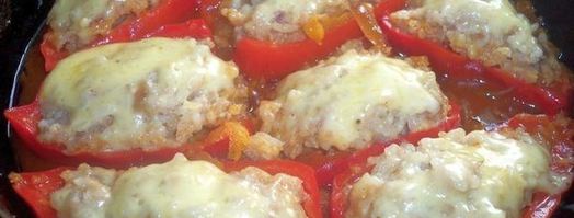 фаршированные перцы с сыром на сковороде. Шаг 3