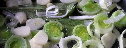 фасоль с луком-пореем и сладким перцем. Шаг 2