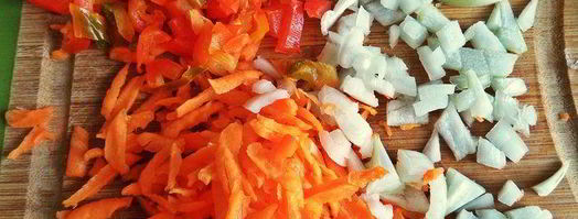 фасоль с овощами и колбасками. Шаг 4