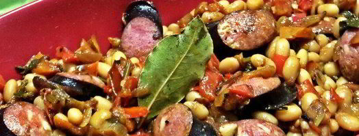 фасоль с овощами и колбасками. Шаг 10