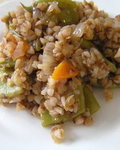 Гречотто с молодой стручковой фасолью