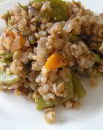 Гречотто с молодой стручковой фасолью