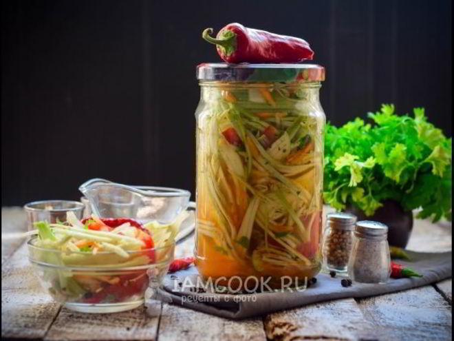 Рецепт кабачков по-корейски пальчики оближешь