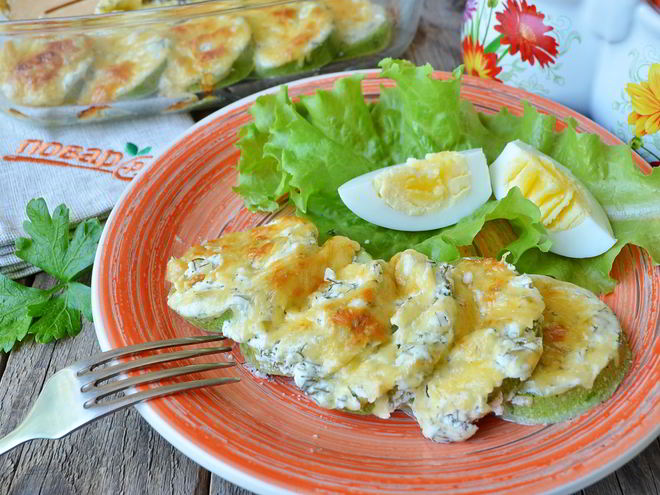 Рецепт кабачков в духовке в сметане