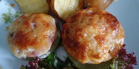 Кабачки, запеченные под шубкой