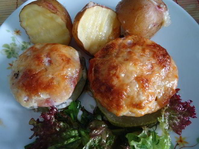 Рецепт кабачков, запеченных под шубкой