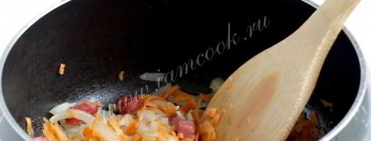 капуста тушеная с колбасой. Шаг 5