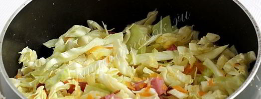 капуста тушеная с колбасой. Шаг 7
