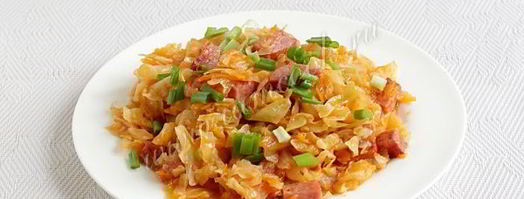 капуста тушеная с колбасой. Шаг 9