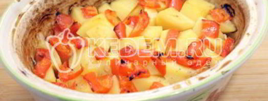 картофель запеченный с курицей в горшочке. Шаг 7