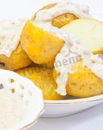 Картофель запеченный в рукаве с соусом Бешамель