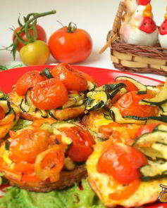 Овощи-гриль запеченные с адыгейским сыром