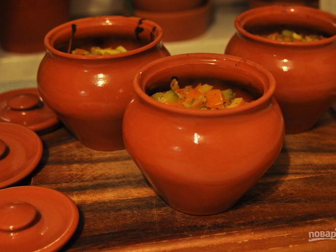 Рецепт овощей в горшочках в духовке