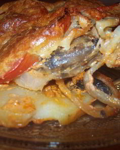 Овощной гратен с грибами