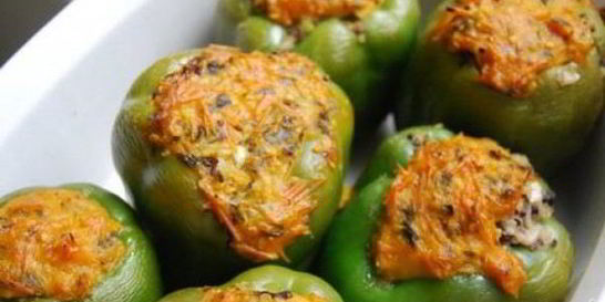 Перец фаршированный грибами