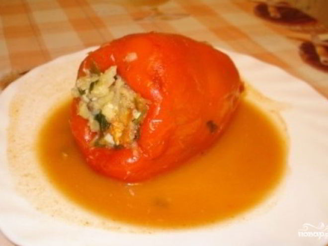 Рецепт перца, фаршированного рыбой