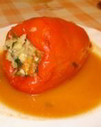 Перец, фаршированный рыбой