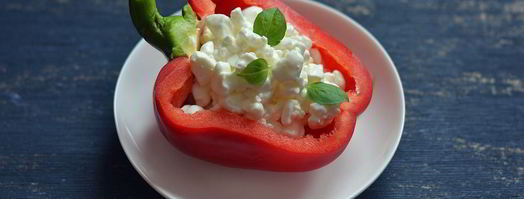 перец, фаршированный зерненым творогом. Шаг 3