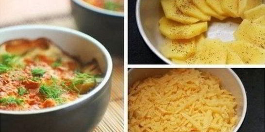 Сливочный картофель, запеченный в духовке