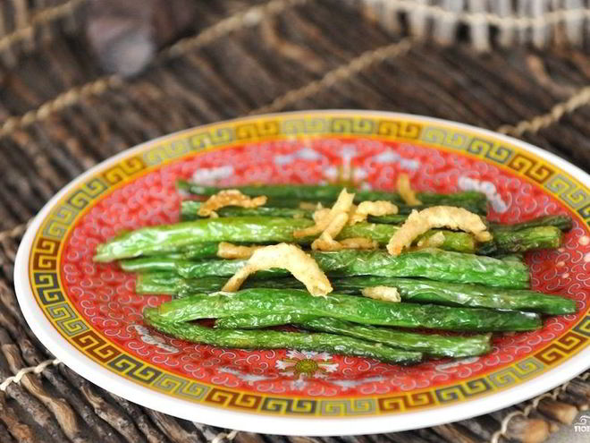 Рецепт спаржевой фасоли жареной