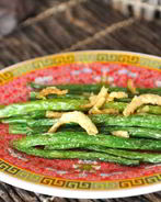 Спаржевая фасоль жареная