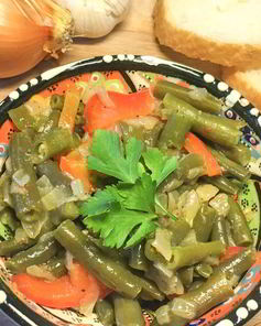 Стручковая фасоль с болгарским перцем