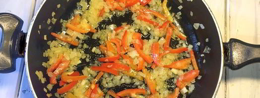 стручковая фасоль с болгарским перцем. Шаг 2