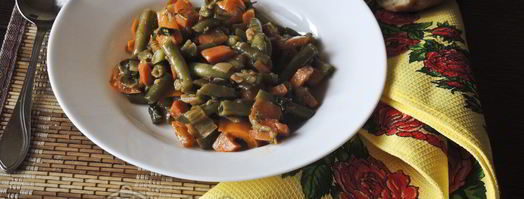 стручковая фасоль с овощами. Шаг 14