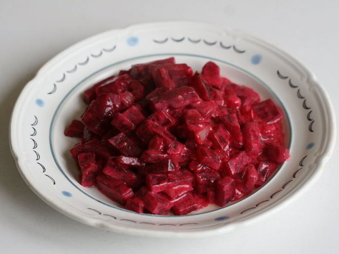 Рецепт свеклы, тушенной в сметане